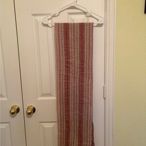 Striped Red and Beige Scarf